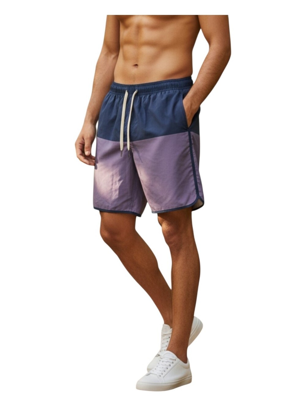 Fair Harbor Mens Colorblock Anchor Swim Trunks Size Large